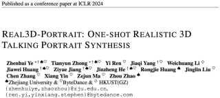 ICLR 2024 - 单图三维重建数字虚拟人，浙大&amp;字节提出Real3D-Portrait算法