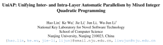 CVPR Oral - 南京大学李武军教授课题组推出分布式训练算法UniAP，大模型训练最高加速3.8倍