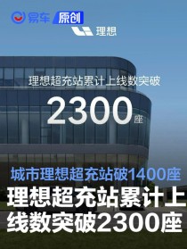 理想超充站累计上线数突破2300座 城市理想超充站突破1400座