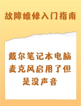 戴尔笔记本没有声音怎么解决？戴尔笔记本电脑没声音一键恢复教程
