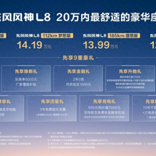 12.99万起，20万内最舒适豪华座舱东风风神L8来了！
