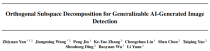 ICML 2025 Oral！北大和腾讯优图破解AI生成图像检测泛化难题：正交子空间分解