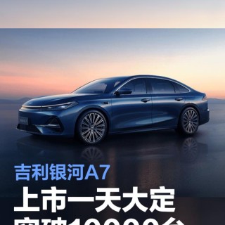 吉利银河A7上市一天大定突破10000台 限时指导价8.18万元起