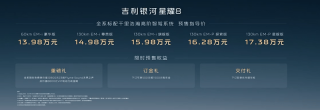 2025上海车展：吉利银河星耀8两款新车型预售13.38万起