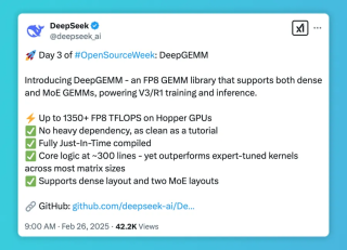 一文详解：DeepSeek 第三天开源的 DeepGEMM