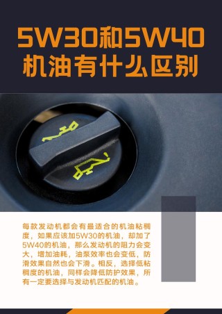 5w40和5w30油耗动力有区别吗