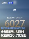 智己汽车6月交付6027台 全新智己L6限时权益价20.79万起
