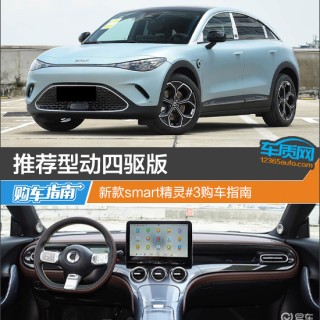推荐型动四驱版 新款smart精灵#3购车指南