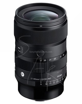 新款适马 17-40mm f／1.8 APS-C画幅 E卡口镜头的第一张图片泄露