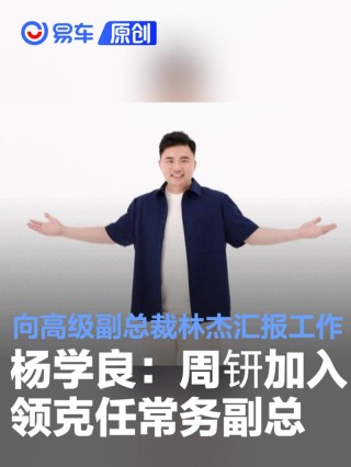杨学良：周钘加入领克任常务副总 向高级副总裁林杰汇报工作