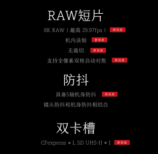 无裁切8K／RAW30p 佳能公布EOS R5相机规格