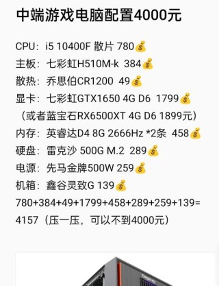 2021年最强8000电脑配置装机清单