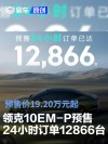 领克10EM-P预售24小时订单12866台 预售价19.20万元起