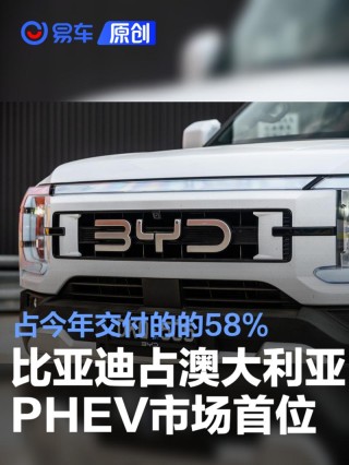 比亚迪占据澳大利亚PHEV市场主导地位 占今年交付的的58%