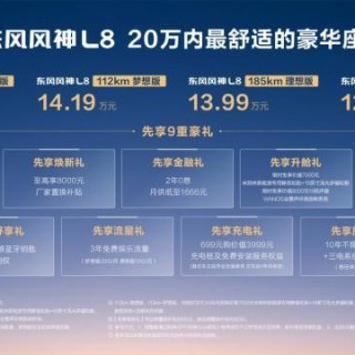 12.99万元起！东风风神L8正式开启预售
