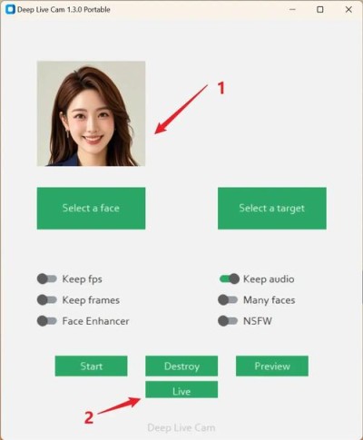 Deep-baidu09Live-baidu09Cam – 开源的 AI 实时换脸工具