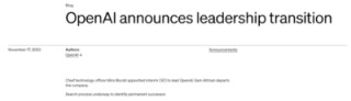 突发，OpenAI CEO被开除、退出董事会
