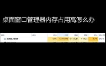 电脑桌面窗口管理器内存占用大怎么清理？桌面窗口管理器运存占用高解决教学