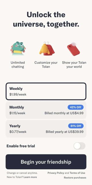 霸占App Store分类榜第一的AI陪伴应用，竟然主打“外星人”社交？
