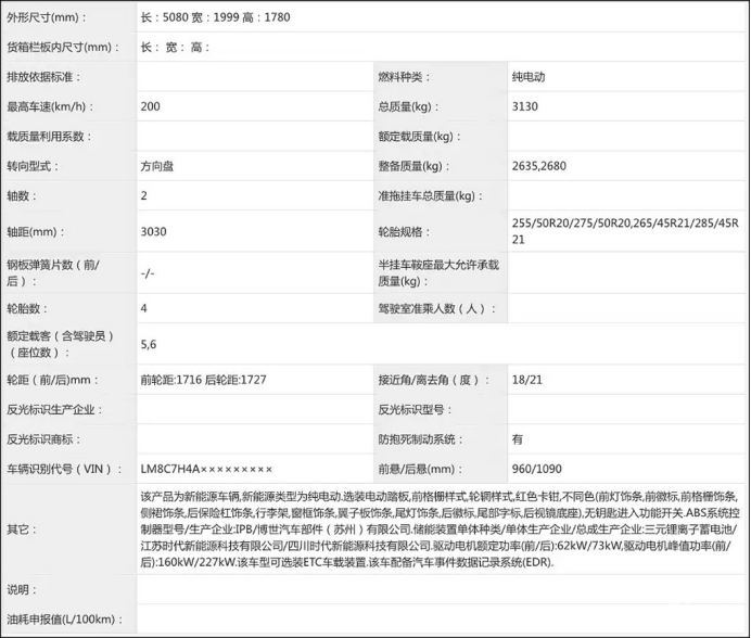 轴距加长210mm，9月份发布 新款问界M7申报图曝光  第5张