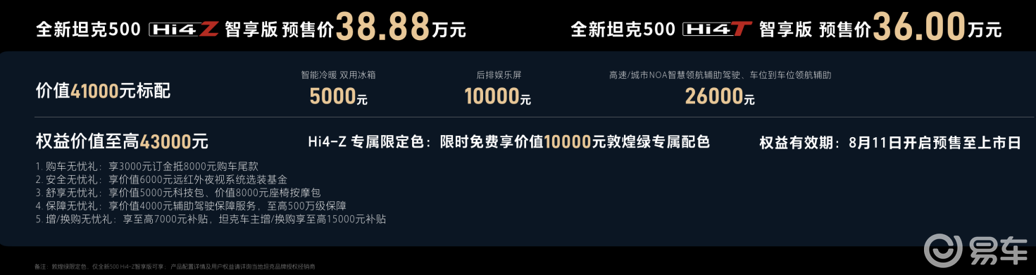 全新坦克500智享版预售，定位全场景智能豪华越野SUV  第1张