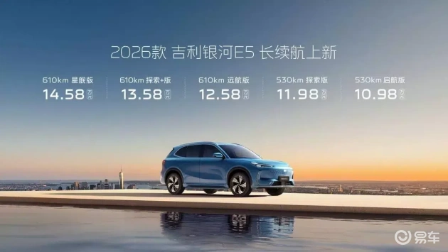 2026吉利银河E5长续航版，智能座舱与超长续航双升级  第1张