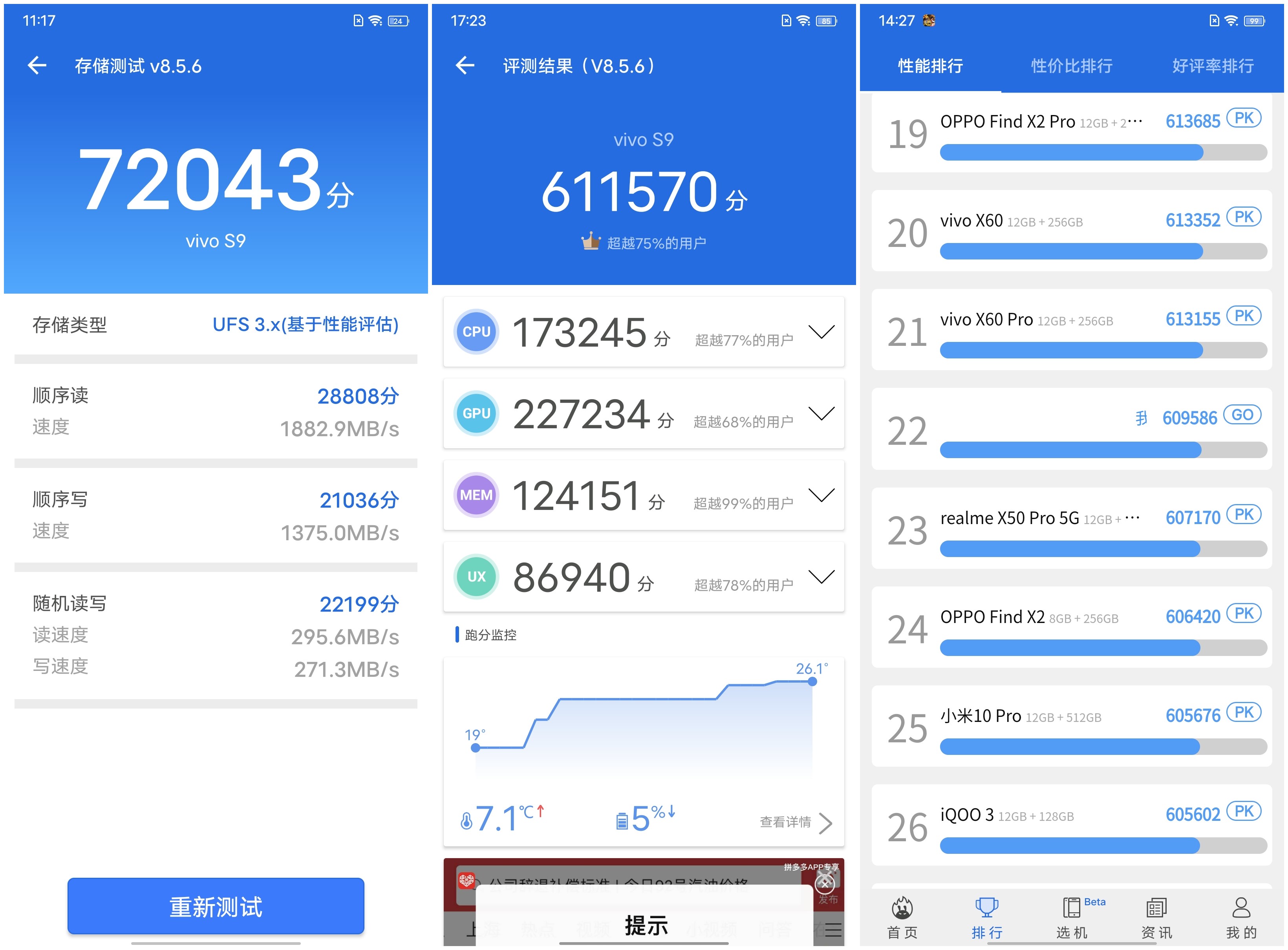 首发天玑1100跑分突破60W vivo S9这次有的聊  第32张
