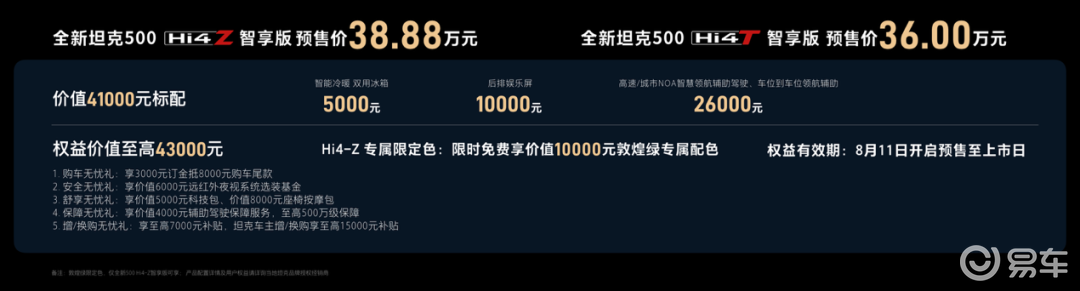 36万元起，全新坦克500智享版开启预售  第2张
