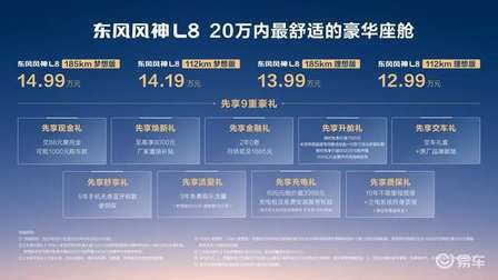 20万内最舒适的豪华座舱,风神L8预售价12.99万元起  第1张