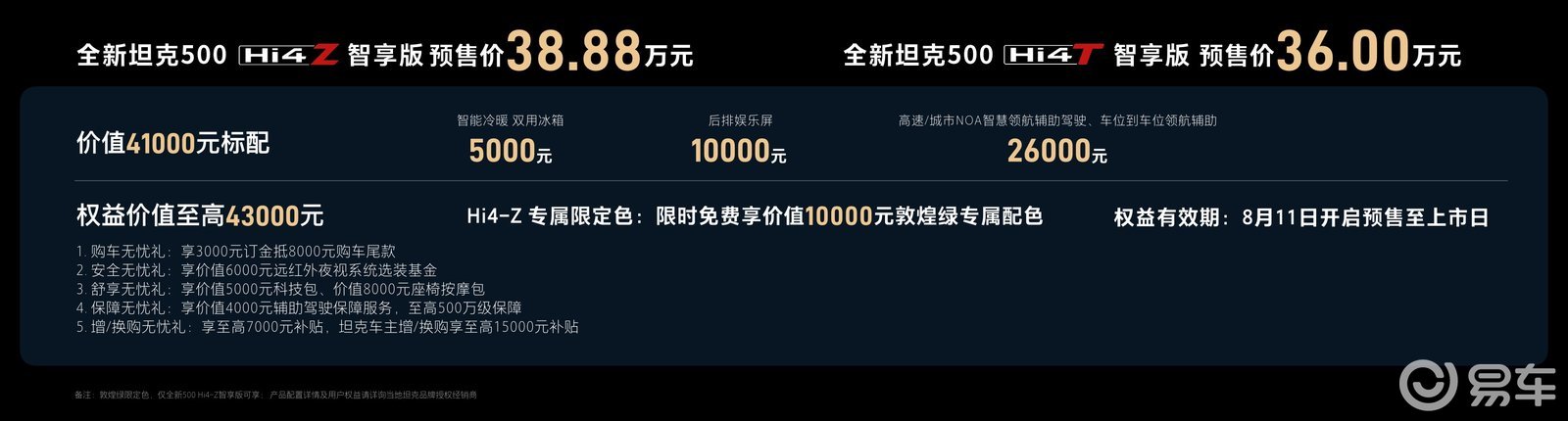 全新坦克500预售：36万元起，智能豪华越野SUV新标杆  第2张