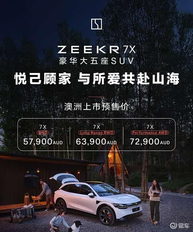 极氪7X海外版澳洲开订 起售价折合人民币27.15万  第1张
