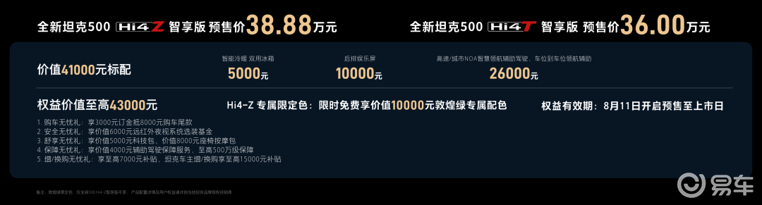 全新坦克500预售36万起！智驾，冰箱彩电大沙发统统配齐  第2张