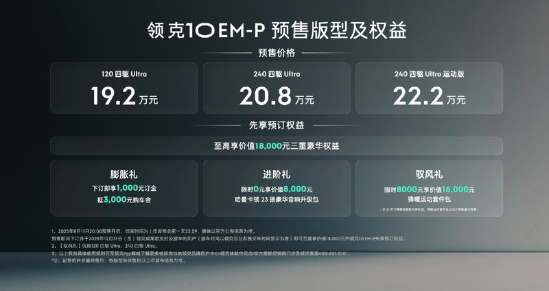 领克10 EM-P开启预售 预售价19.20万元起  第2张