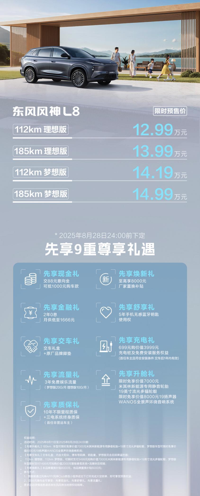 12.99万起！东风风神L8开启预售，舒适智能双在线  第1张