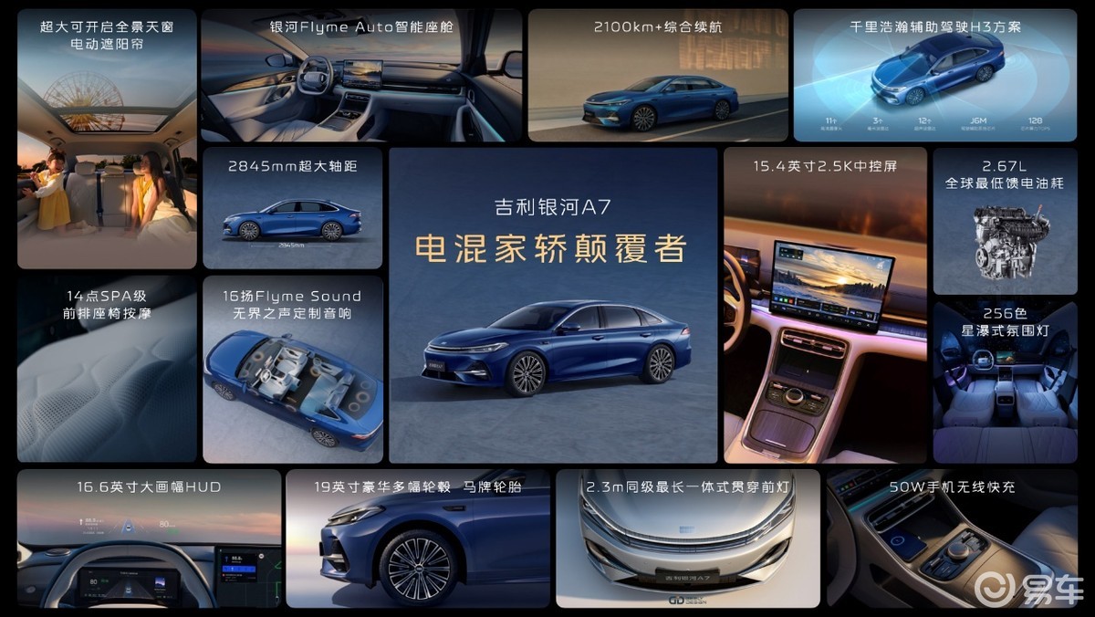 吉利银河A7上市 8.18万起的电混家轿颠覆市场规则  第8张