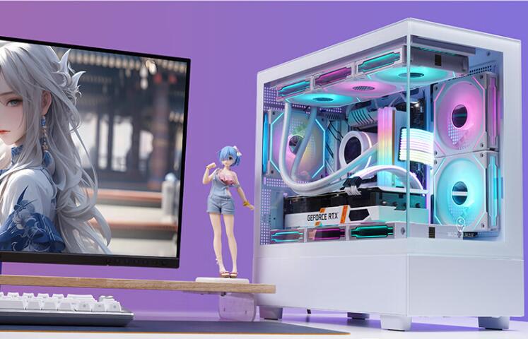 i5配RTX4060独显白色海景房电脑主机 2K畅玩黑神话悟空等游戏  第1张