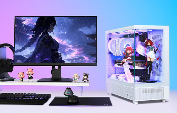 2024年游戏电脑主机 i5-12400F搭配RTX4060 4060Ti白色海景房  第1张