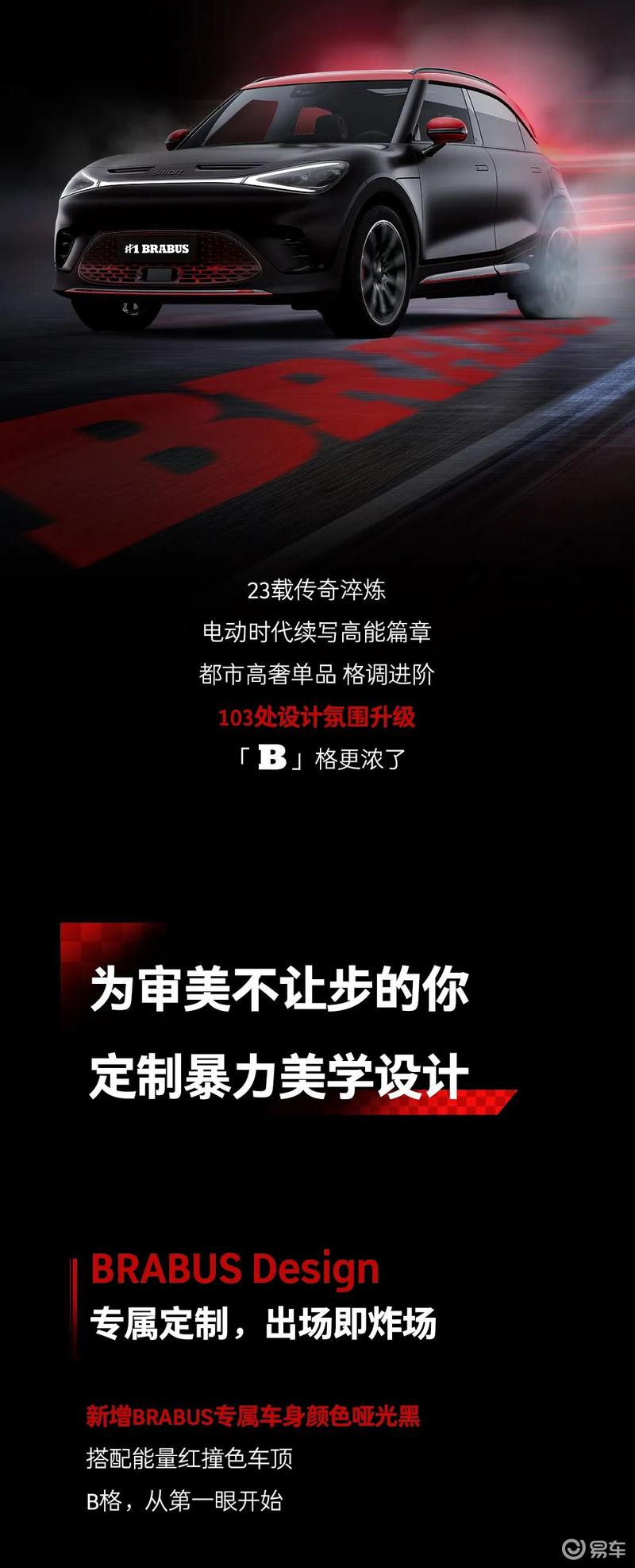 2026款smart精灵#1 BRABUS性能版官图公布 专属运动外观套件  第2张