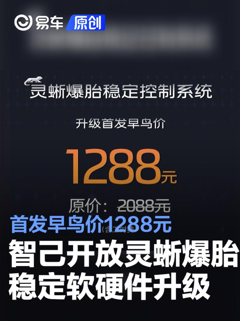 智己汽车开放灵蜥爆胎稳定控制软硬件升级 首发早鸟价1288元  第1张