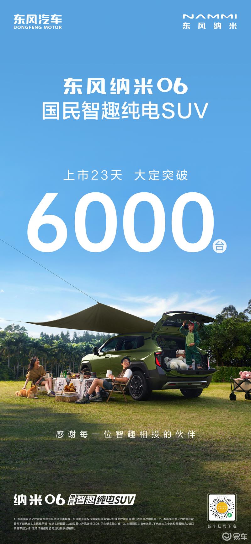 东风纳米06上市23天大定突破6000台 限时售7.99万起  第2张