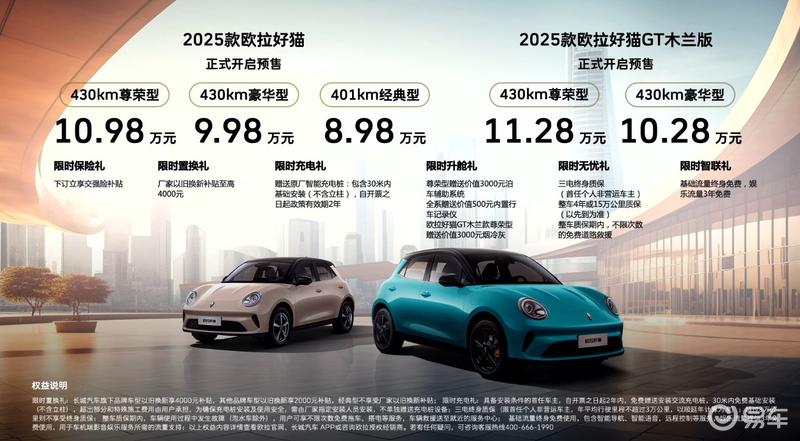 2025款欧拉好猫开启预售 预售价8.98万元起  第2张