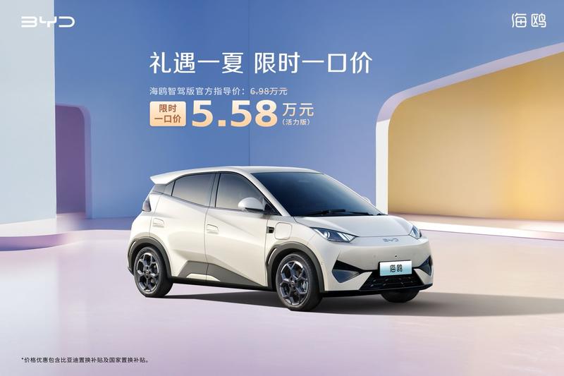 比亚迪海洋智驾版车型推限时一口价活动 补贴价5.58万元起  第2张