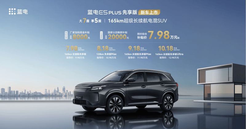 蓝电E5 PLUS先享版上市 限时综合补贴价7.98万元起  第2张