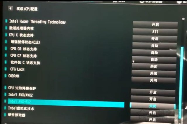 intel十一代CPU关闭AVX512指令集的方法（华硕、技嘉、微星主板）  第4张