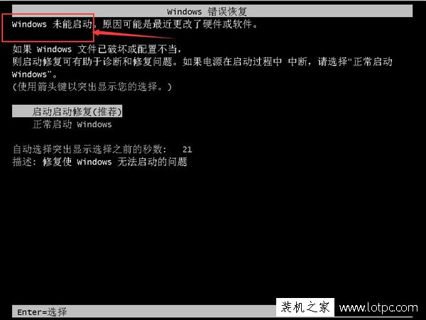 Win7系统电脑开机显示“Windows未能启动”的解决方法  第1张
