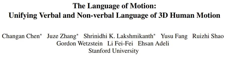 The Language of Motion – 斯坦福李飞飞团队推出的统一多模态语言模型 第2张 The Language of Motion – 斯坦福李飞飞团队推出的统一多模态语言模型 第2张
