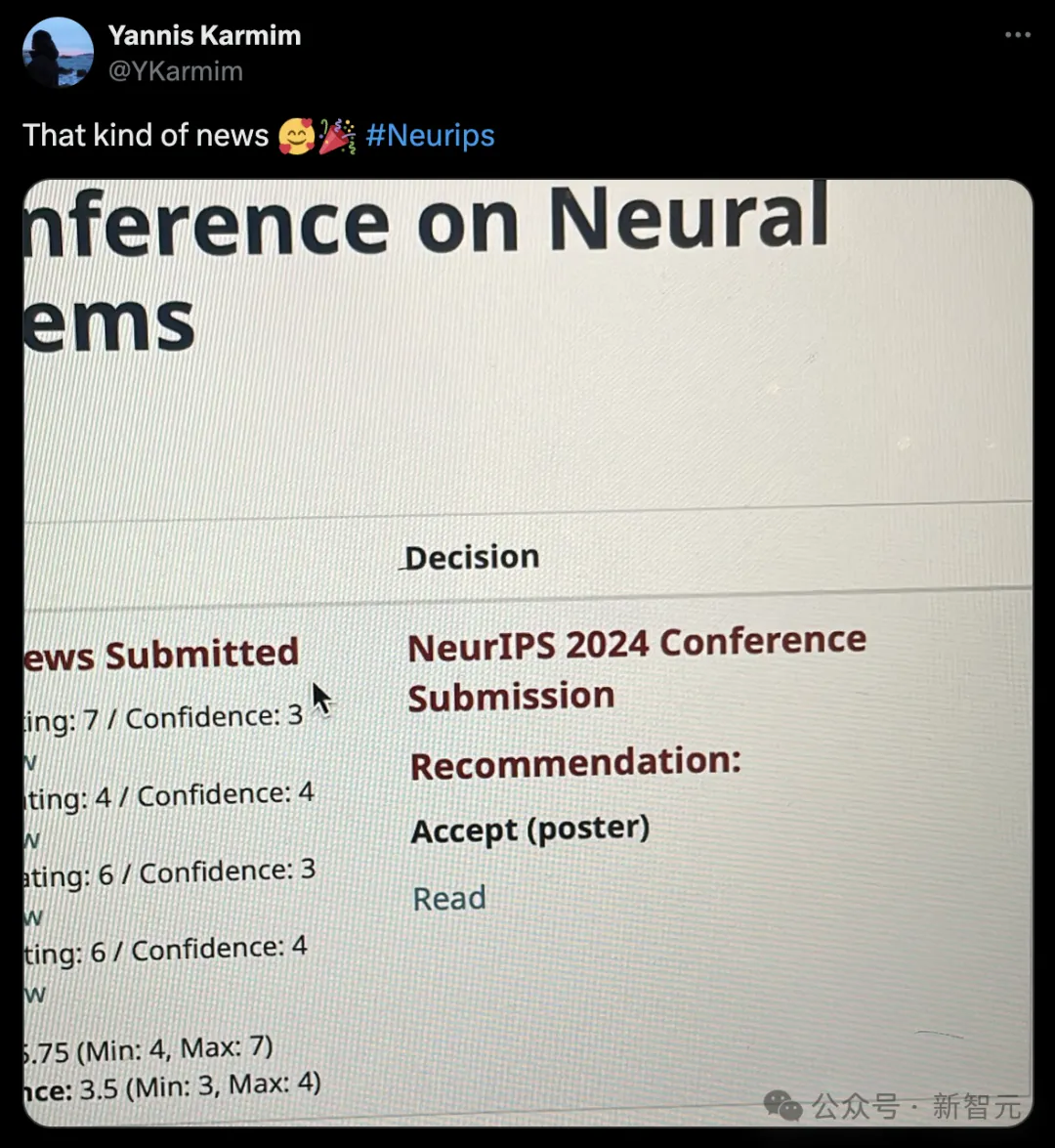 NeurIPS 2024评审结果公布！AI大佬晒出成绩单，又是被吐槽最严重的一届​  第3张