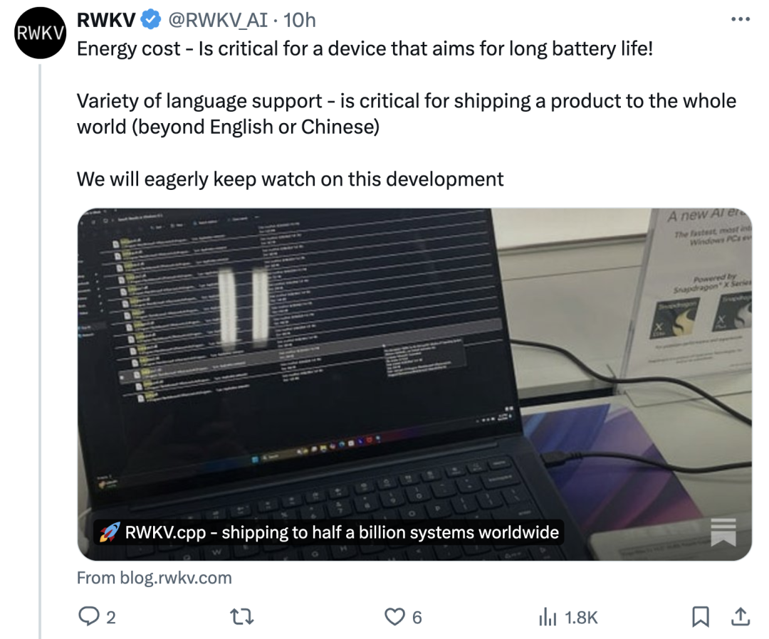 微软Win11中发现国产开源大模型！RWKV官方：没人给我钱啊？现在捐赠还来得及  第8张