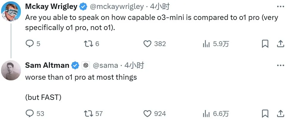确认了！o3-mini几周内发布，奥特曼表示AGI只需872兆瓦计算功率  第3张