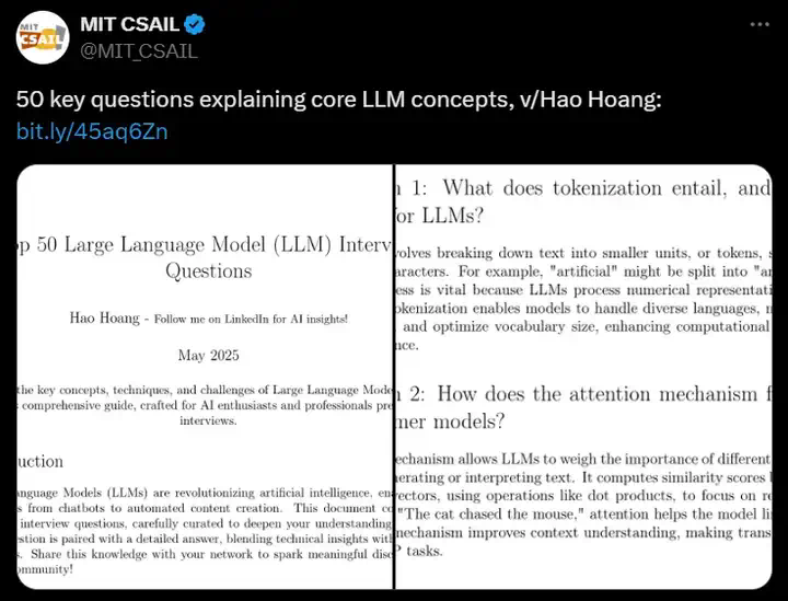信息过载时代，如何真正「懂」LLM？从MIT分享的50个面试题开始  第2张